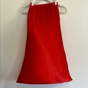 Vintage 90s Red Silky Women's Skirt